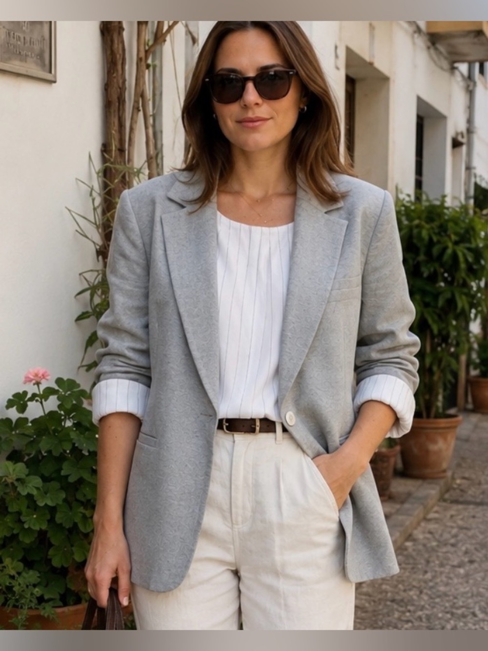 Jules & Leopold Gray Knit Blazer – Size L | Chic Stretch Career NWT